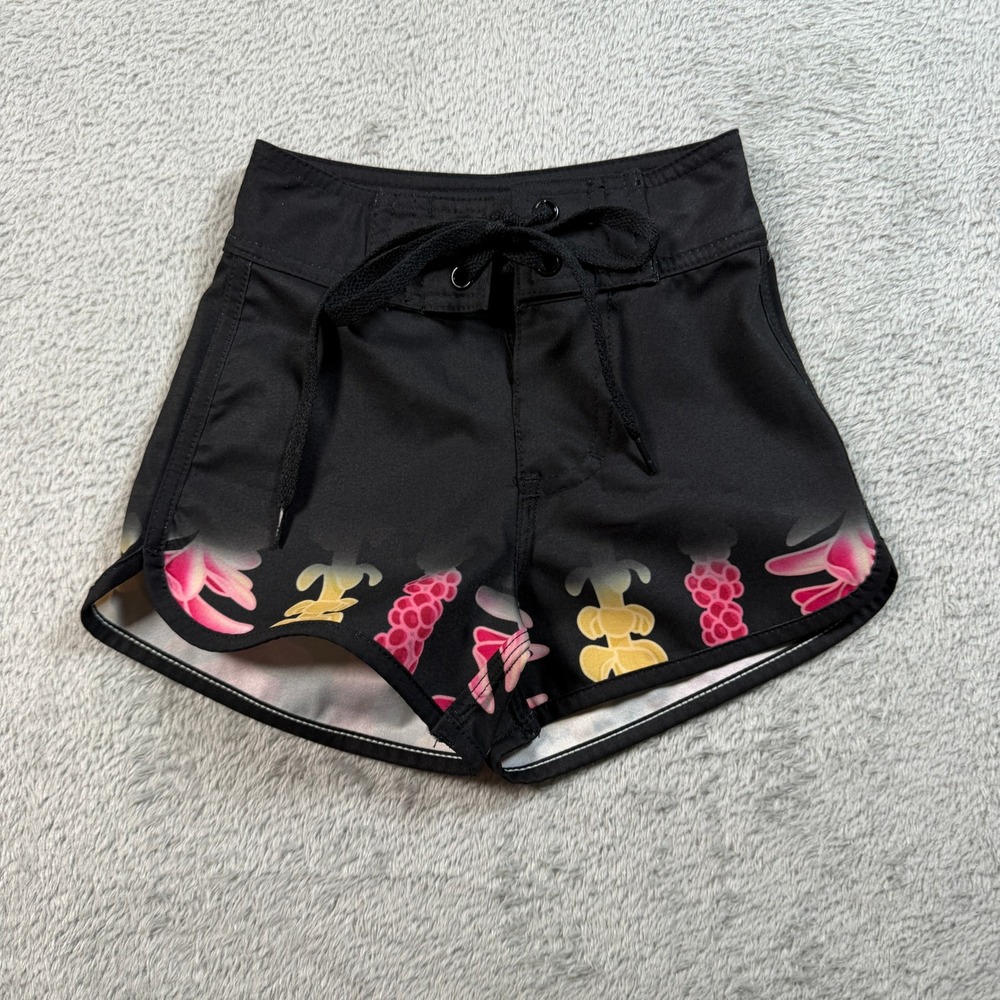 2BDESIRED Board Shorts Kids 6/12M Black Floral Tropical Swim Trunks